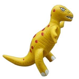 Vintage Bend' Ems Baby Dinosaurs Tyrannosaurus T-Rex Yellow Just Toys 1992